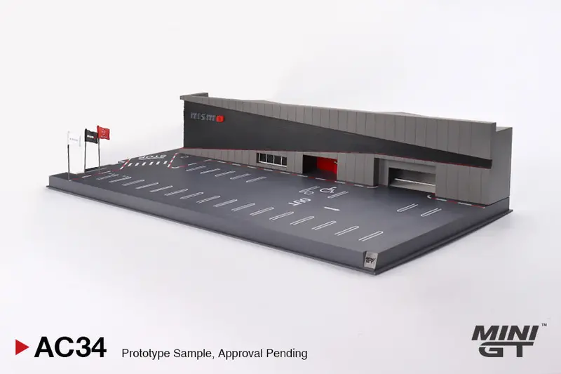 1:64 Diorama: Nismo Nissan Motorsports -- Mini Gt Mgtac34 1
