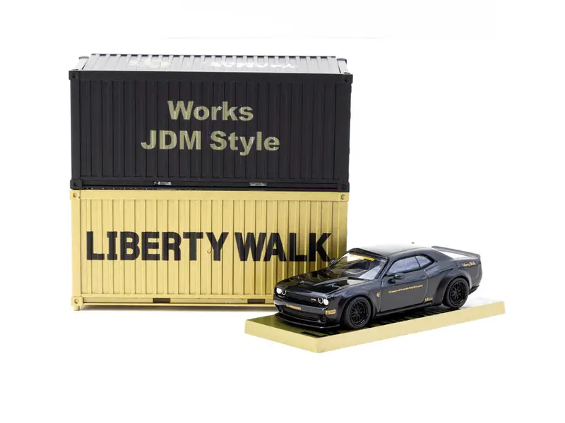 1:64 Dodge Challenger Srt Hellcat Lb-Works -- Black Metallic -- Tarmac Works 1