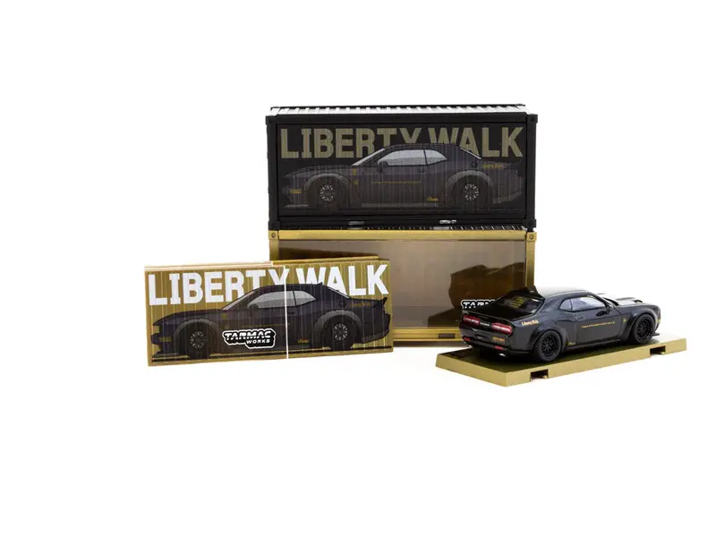 1:64 Dodge Challenger Srt Hellcat Lb-Works -- Black Metallic -- Tarmac Works 2