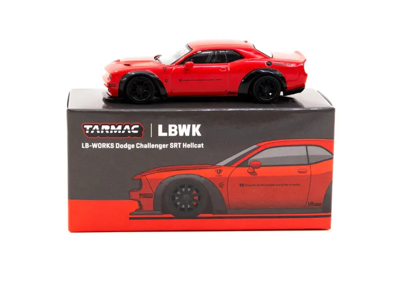 1:64 Dodge Challenger Srt Hellcat Lb-Works -- Red -- Tarmac Works 1