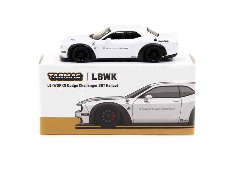 1:64 Dodge Challenger Srt Hellcat Lb-Works -- White -- Tarmac Works 1