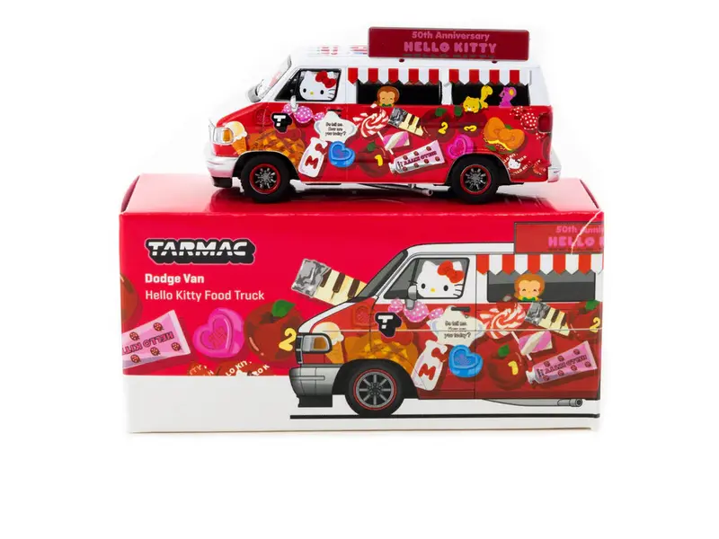 1:64 Dodge Van -- Hello Kitty Food Truck -- Tarmac Works 1