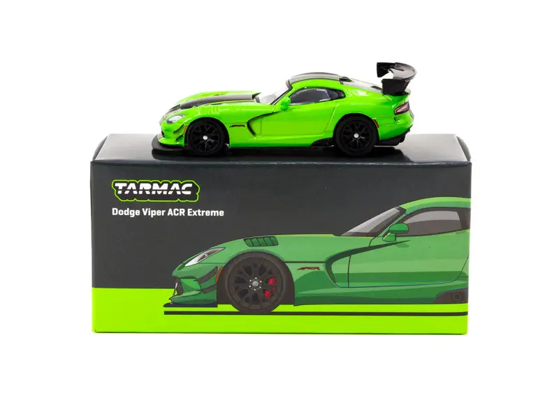 1:64 Dodge Viper Acr Extreme -- Green Metallic W/Black Stripes -- Tarmac Works 1