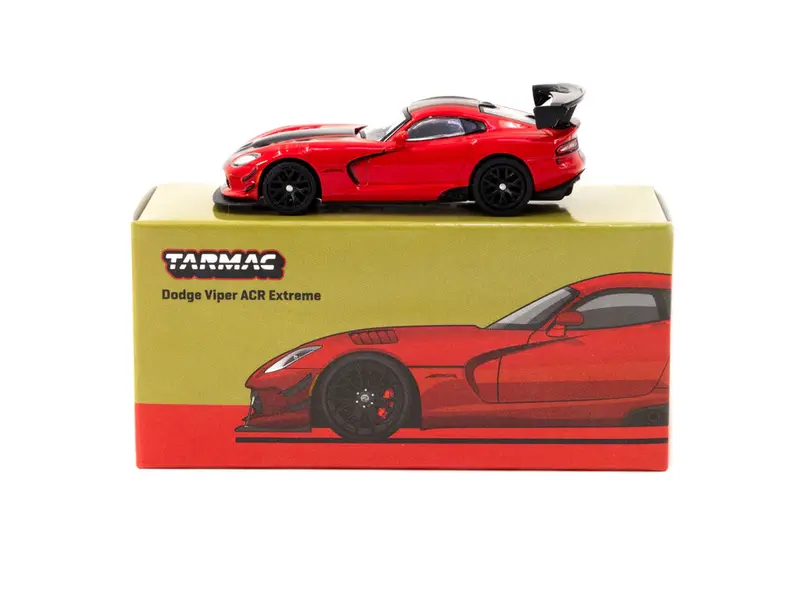 1:64 Dodge Viper Acr Extreme -- Red W/Black Stripes -- Tarmac Works 1