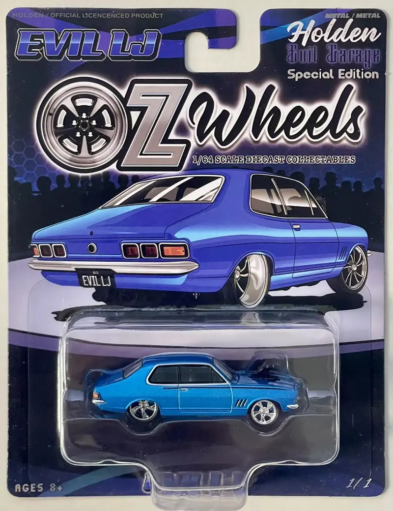 1:64 "Evil Lj" -- Holden Lj Torana - Blue -- Oz Wheels Fsd 1