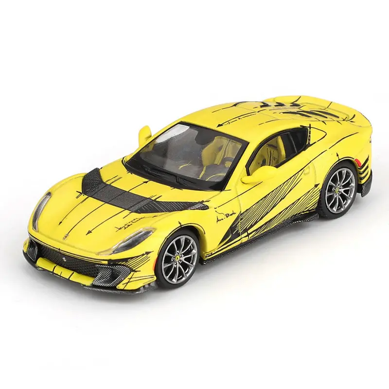 1:64 Ferrari 812 Competizione -- Yellow - Tailor Made -- Bbr Bbrfer64032 1