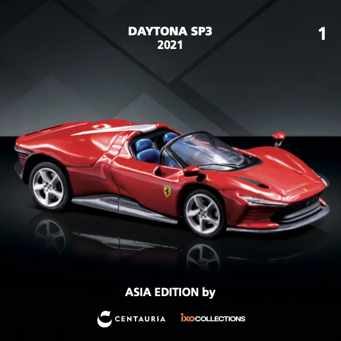 1:64 Ferrari Daytona Sp3 2021 -- Rosso Mugello (Red) -- Centauria / Ixo Models 1