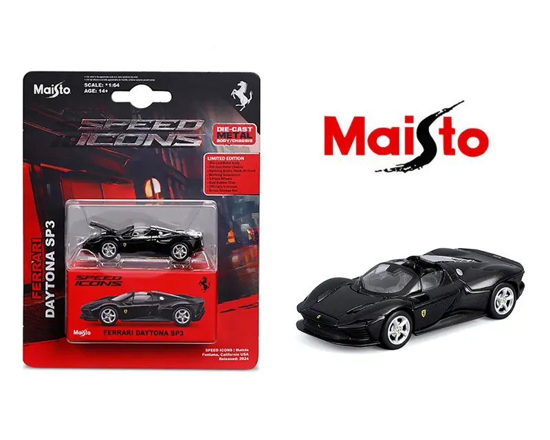 1:64 Ferrari Daytona Sp3 -- Black -- Maisto: Speed Icons 1