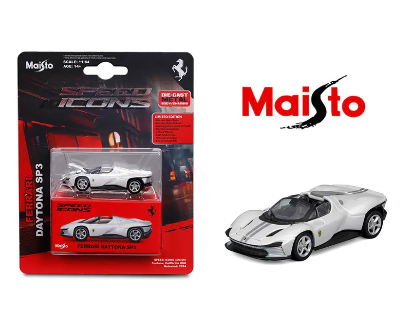 1:64 Ferrari Daytona Sp3 -- White -- Maisto: Speed Icons 1