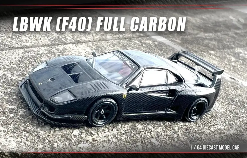 1:64 Ferrari F40 Lbwk -- Full Carbon Black -- Inno64 1