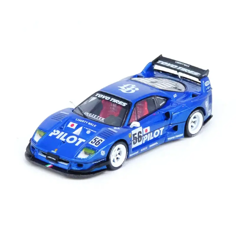 1:64 Ferrari F40 Lbwk Liberty Walk -- 2024 Tokyo Auto Salon #56 Blue -- Inno64 1
