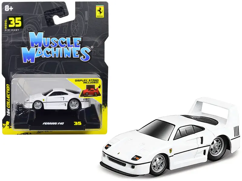 1:64 Ferrari F40 -- White -- Muscle Machines 1