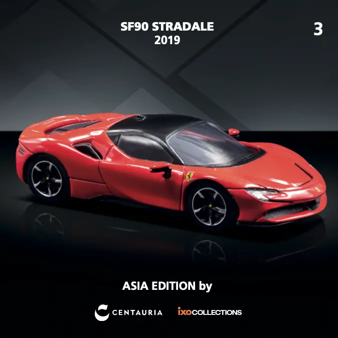 1:64 Ferrari Sf90 Stradale 2019 -- Red -- Centauria / Ixo Models 1