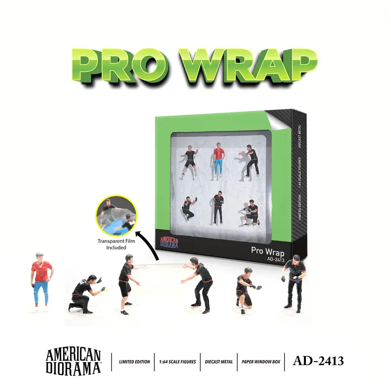 1:64 Figurine Set "Pro-Wrap" -- American Diorama Ad-2413 1