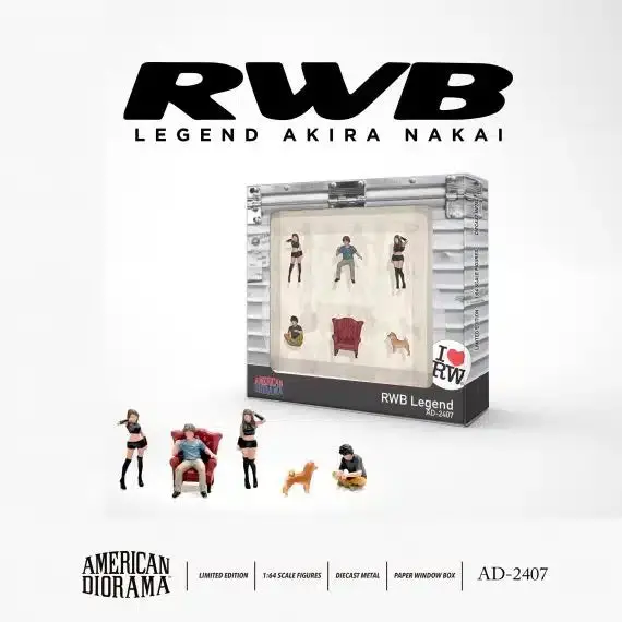 1:64 Figurine Set "Rwb Legend" -- American Diorama Ad-2407 1