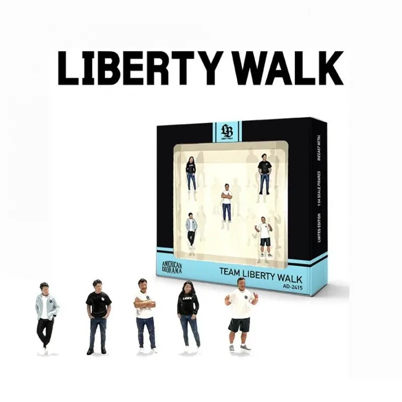 1:64 Figurine Set "Team Liberty Walk" -- American Diorama Ad-2415 1