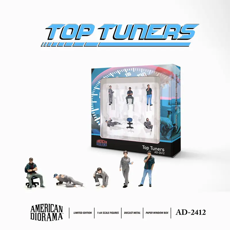 1:64 Figurine Set "Top Tuners" -- American Diorama Ad-2412 1