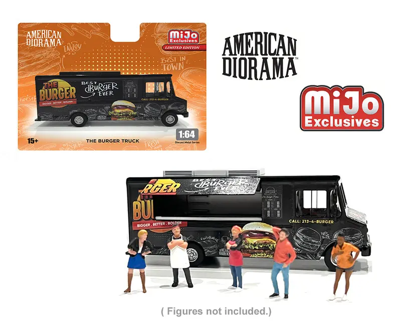 1:64 Food Truck - Burger Truck -- American Diorama Ad-70101Mj 1