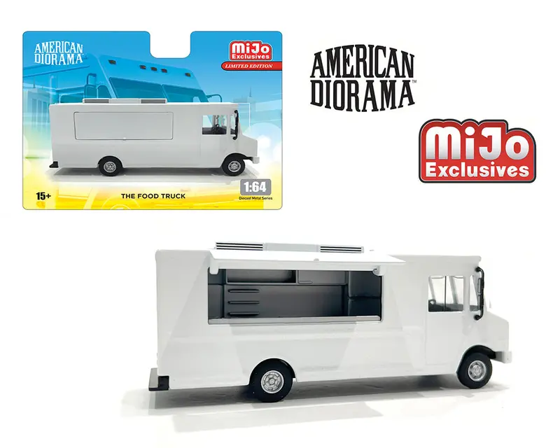 1:64 Food Truck - Plain White -- American Diorama Ad-70200Mj 1