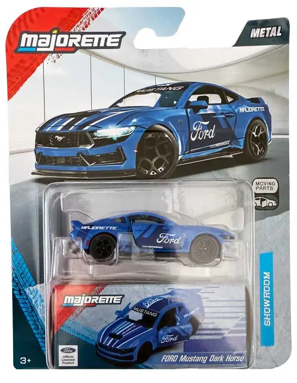 1:64 Ford Mustang Dark Horse -- Blue -- Majorette: Showroom Deluxe 1