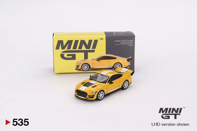 1:64 Ford Shelby Gt500 Dragon Snake Concept -- Yellow -- Mini Gt 1