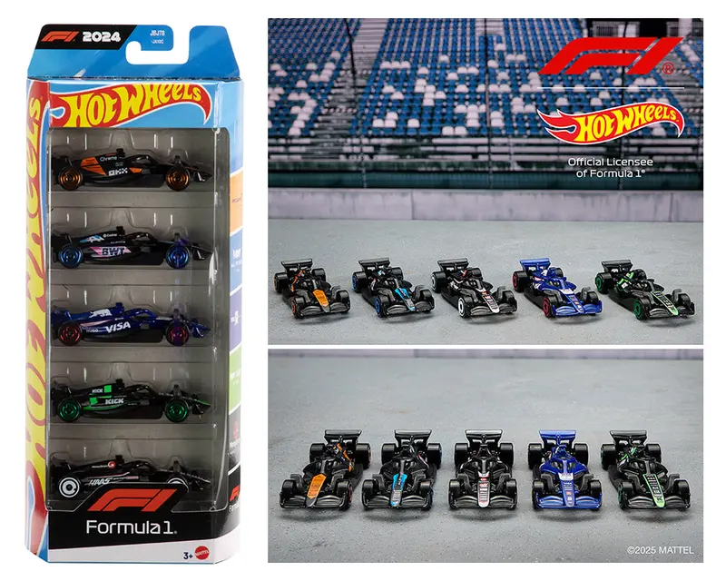 1:64 Formula 1 Racing 5 Pack Cars Set -- Mclaren Sauber Alpine -- Hot Wheels F1 1