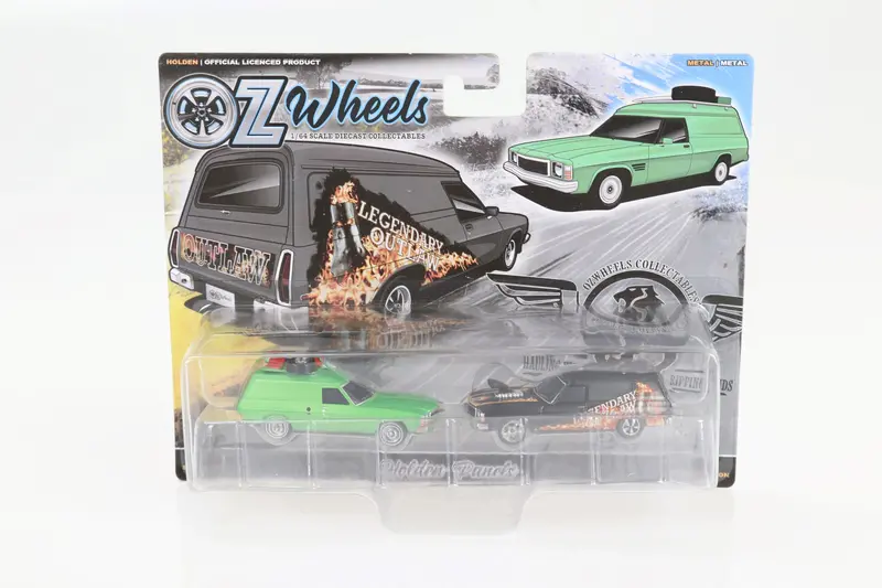 1:64 Holden Hq Sandman Panel Van Twin Set -- Legendary Outlaw -- Oz Wheels 1