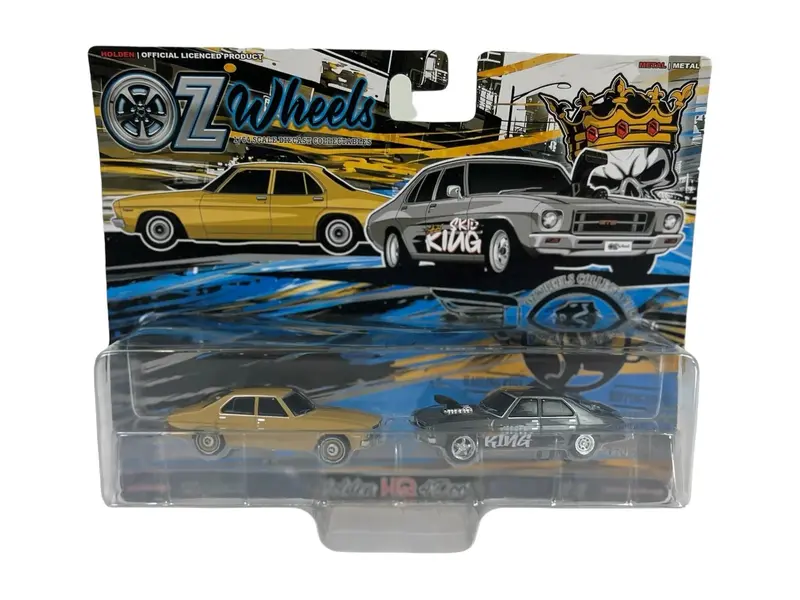 1:64 Holden Hq Twin Set -- Hauling Kids And Ripping Skids -- Oz Wheels 1