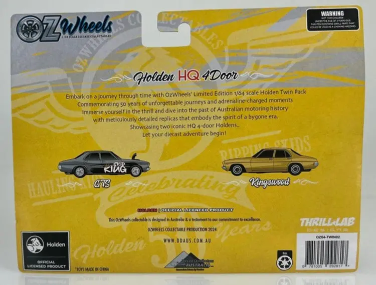 1:64 Holden Hq Twin Set -- Hauling Kids And Ripping Skids -- Oz Wheels 2