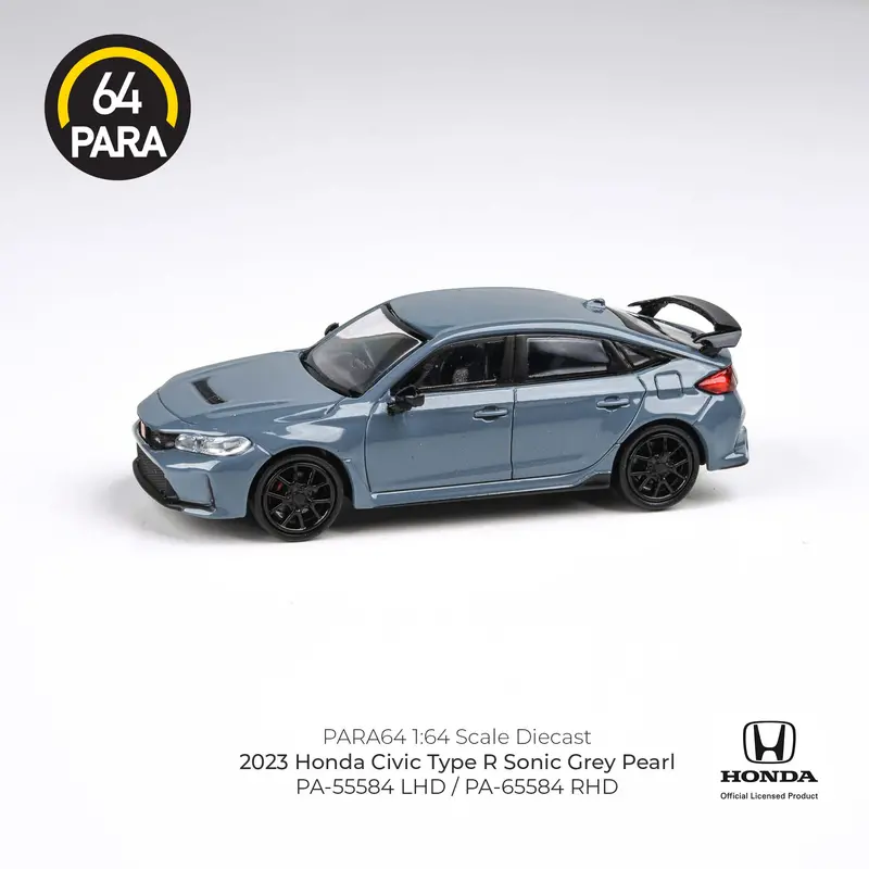 1:64 Honda Civic 2023 Type R Fl5 -- Sonic Grey Pearl -- Para64 1