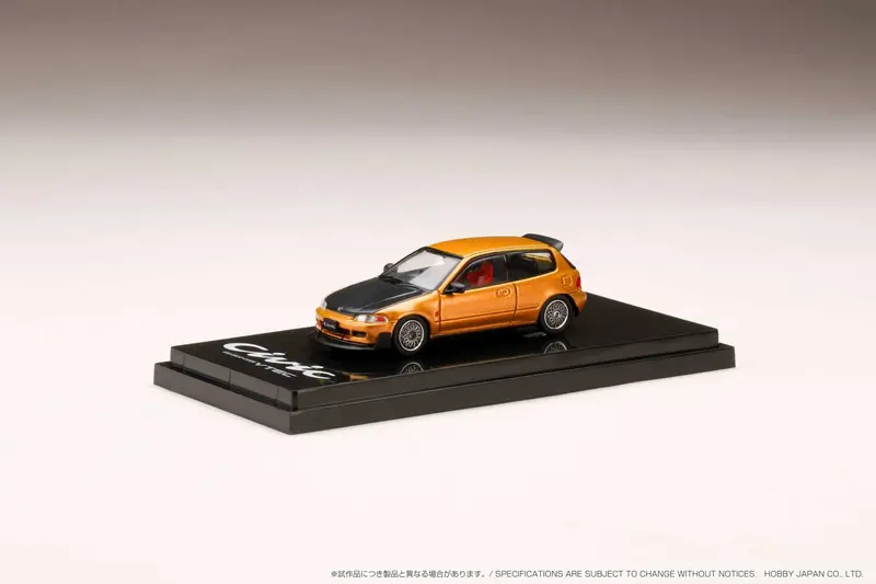 1:64 Honda Civic (Eg6) Jdm Style -- Orange Metallic -- Hobby Japan 1