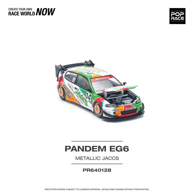 1:64 Honda Civic Eg6 Pandem V1.5 -- #14 Jaccs -- Pop Race 1