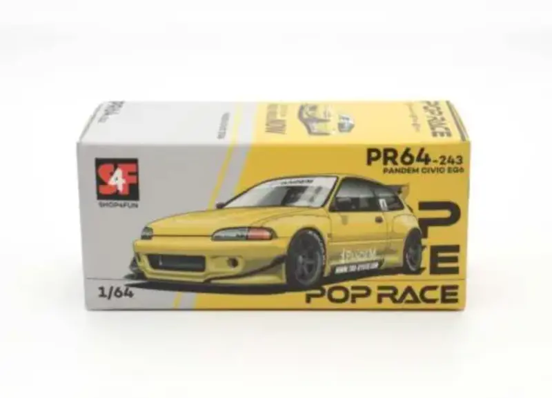 1:64 Honda Civic Eg6 Pandem -- Yellow -- Pop Race (Manila Auto Show 2025) 2