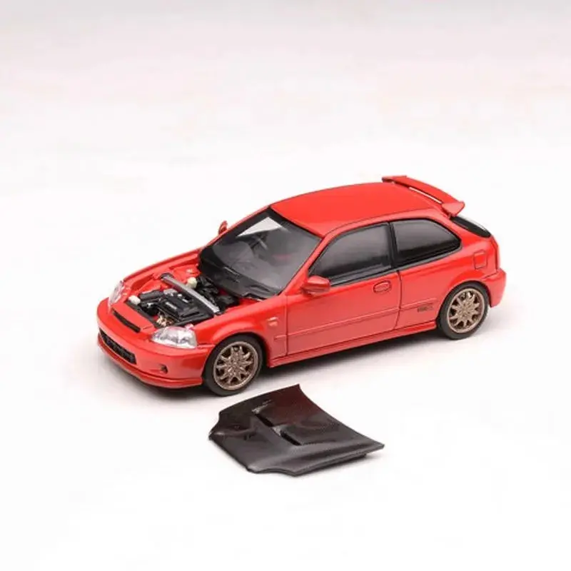 1:64 Honda Civic (Ek9) Type R Mugen -- Milano Red -- Motorhelix M65012 1