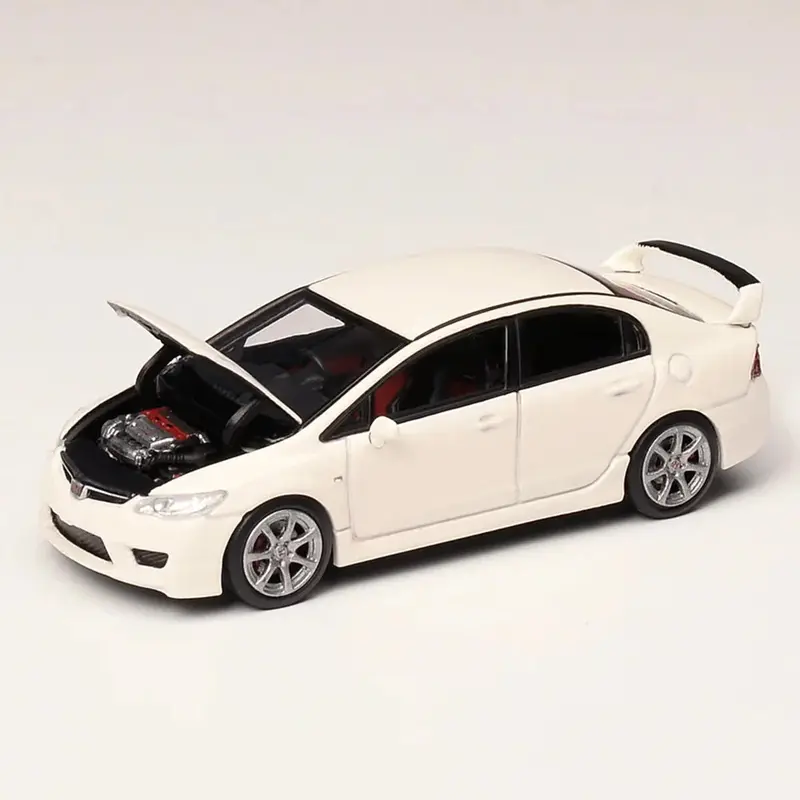 1:64 Honda Civic (Fd2) Type R -- Championship White -- Motorhelix M65401 1