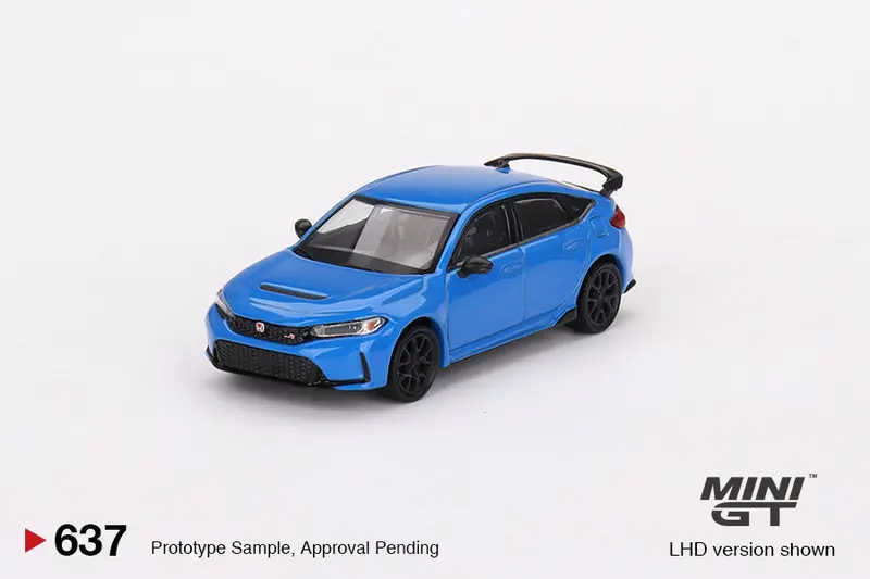 1:64 Honda Civic (Fl5) Type R 2023 -- Boost Blue Pearl -- Mini Gt 1
