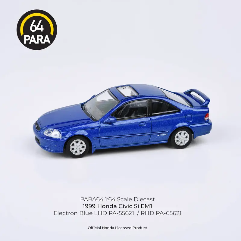 1:64 Honda Civic Si 1999 -- Electron Blue Pearl -- Para64 1