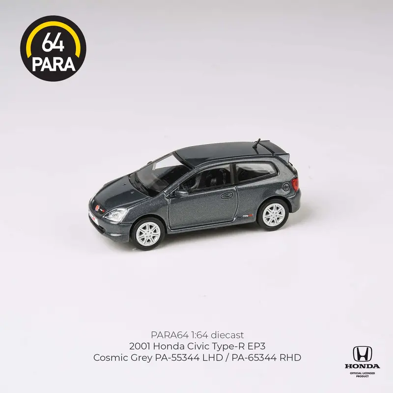 1:64 Honda Civic Type R Ep3 2001 -- Cosmic Grey -- Para64 1