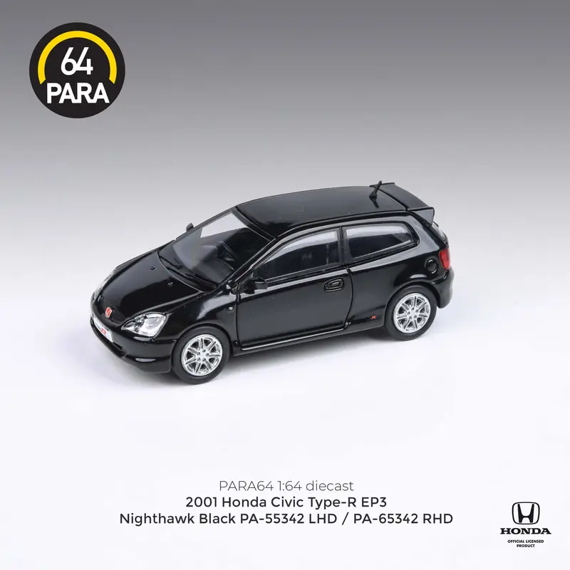 1:64 Honda Civic Type R Ep3 2001 -- Nighthawk Black -- Para64 1