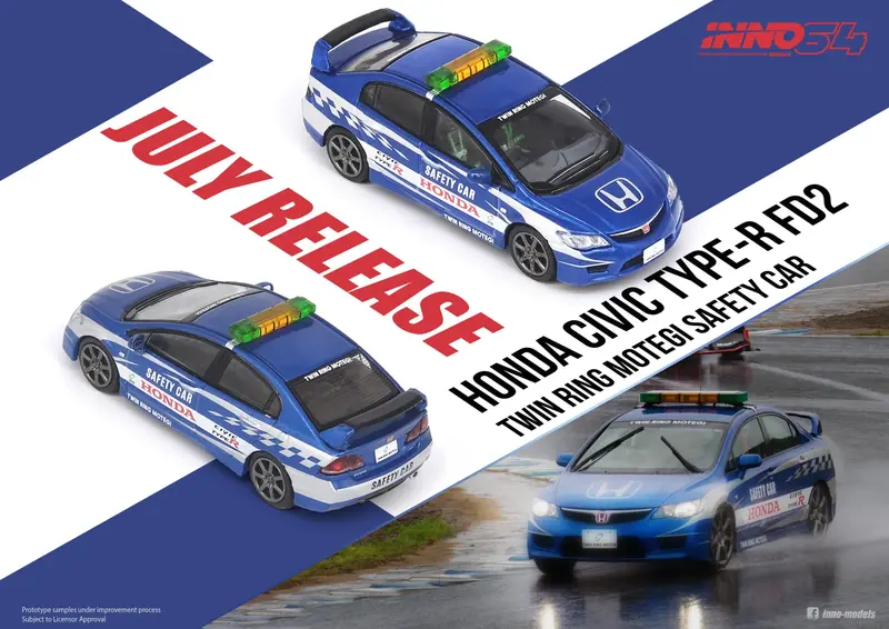 1:64 Honda Civic Type-R Fd2 -- Twin Ring Motegi Safety Car 2014 -- Inno64 1
