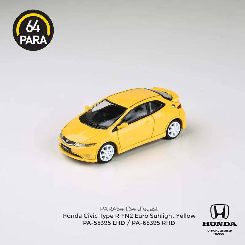 1:64 Honda Civic Type R (Fn2 Euro) -- Sunlight Yellow -- Para64 1