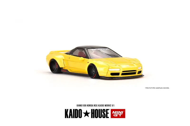 1:64 Honda Nsx Kaido Works V1 Yellow -- Kaido House X Mini Gt Khmg108 1