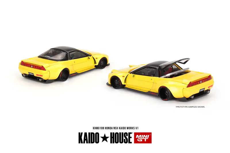 1:64 Honda Nsx Kaido Works V1 Yellow -- Kaido House X Mini Gt Khmg108 2
