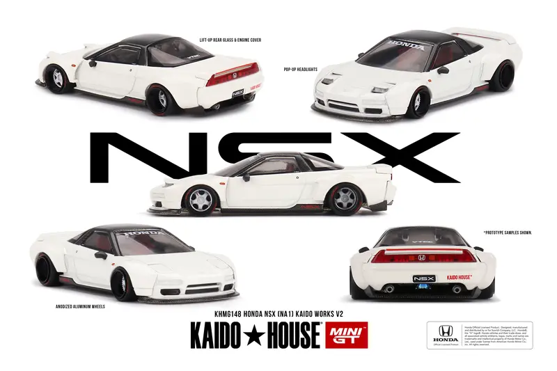 1:64 Honda Nsx Kaido Works V2 - White -- Kaido House X Mini Gt Khmg148 1