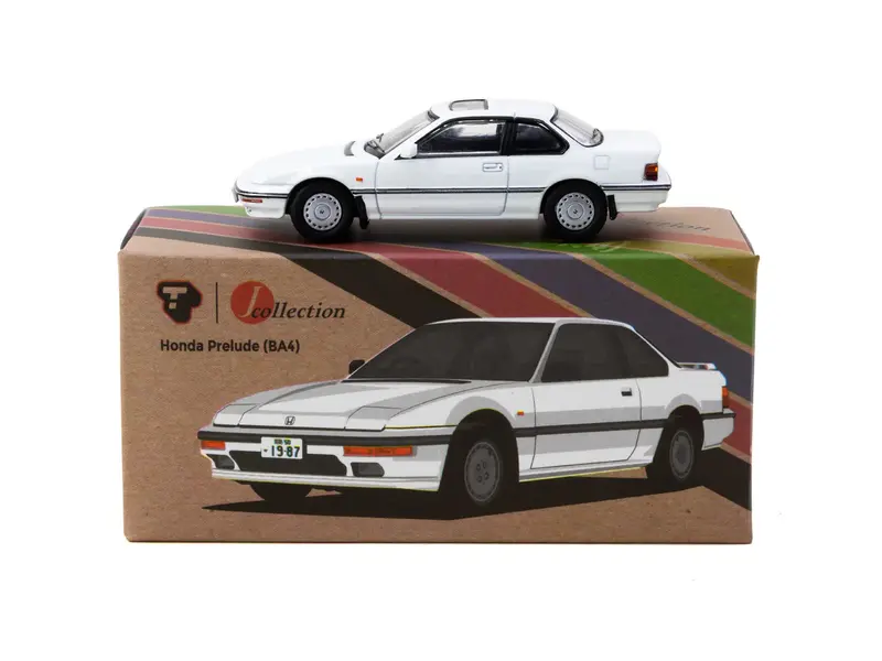 1:64 Honda Prelude (Ba4) -- White -- Tarmac Works X J Collection 1