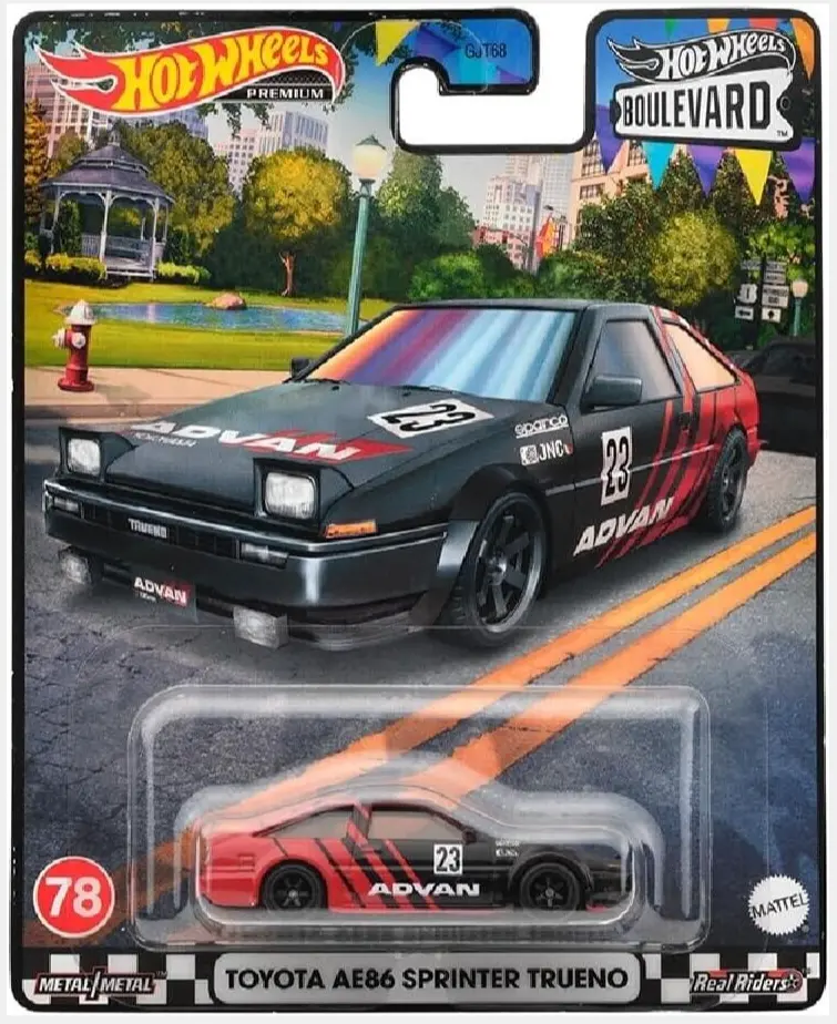 1:64 Hot Wheels -- Premium Boulevard -- Toyota Ae86 Sprinter Trueno Advan Hkf28 1