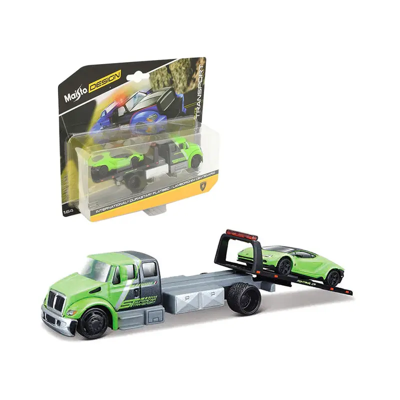 1:64 International Durastar Flatbed & Lamborghini Centenario -- Maisto Transport 1