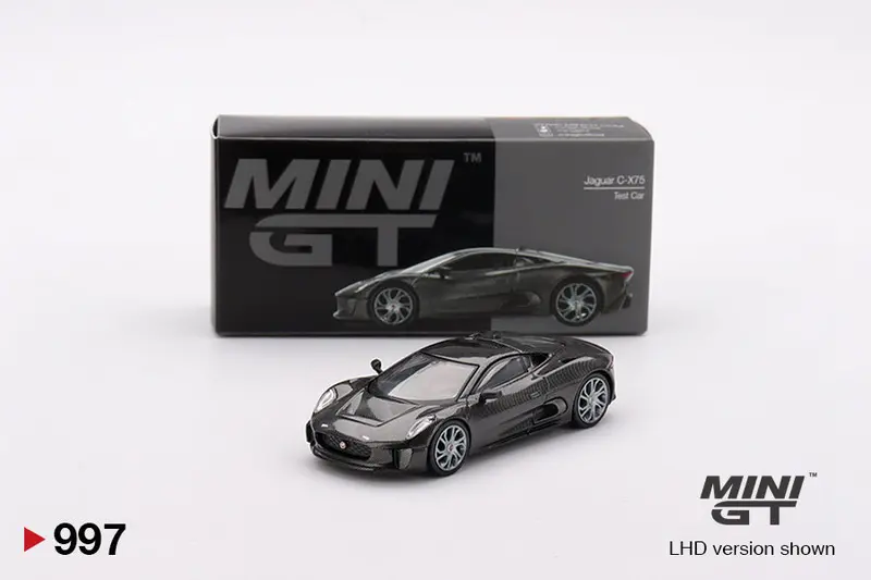 1:64 Jaguar C-X75 Test Car -- Carbon Fiber -- Mini Gt Mgt00997 1