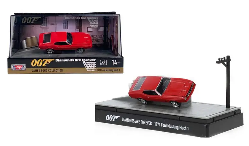 1:64 James Bond Diorama -- 1971 Ford Mustang "Diamonds Are Forever" -- Motormax 1
