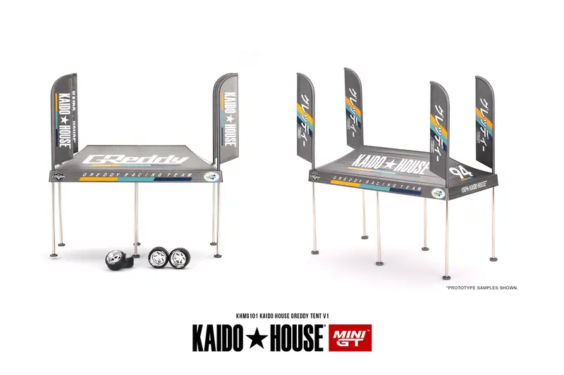 1:64 Kaido House Greddy Racing Team Tent V1 -- Kaido House X Mini Gt 1